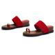 funifuni Women's Suede Strap Slide Sandals 3cm Block Heel Genuine Footbed Open Toe Beach Mules - White/Black/Red/Brown