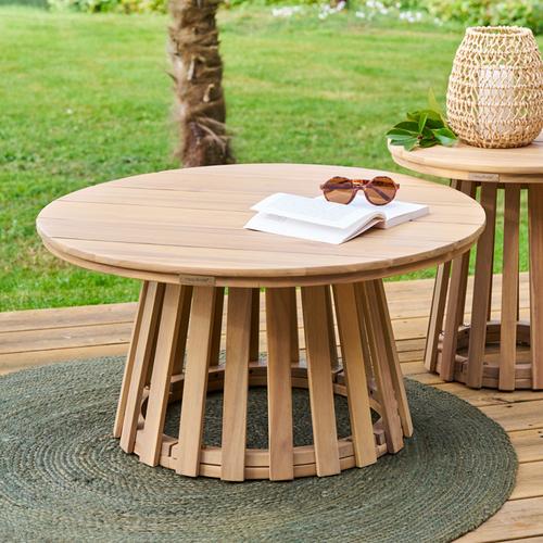Table d'appoint de jardin ronde OSUNA Acacia 80 x cm - certifié FSC® Hespéride