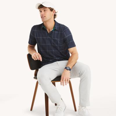 Nautica Men's Printed Golf Fit Polo Stellar Blue Heather, XXL
