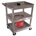 Luxor Tuffy Utility Cart Plastic in Gray | 38.5 H x 32 W x 24 D in | Wayfair TC111-G