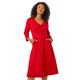 Roman Womens Petite V-neck Button Detail Stretch Dress - Red - Size 14 UK | Roman Sale | Discount Designer Brands