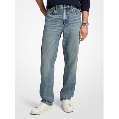 Michael Kors Finn Straight-Leg Stretch Denim Jeans Blue 30x30