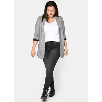 Stretch-Jeans SHEEGO, Damen, Gr. 96, Langgrößen, schwarz (schwarz denim), 67% Baumwolle, 27% Polyester, 4% Viskose, 2% Elasthan, unifarben, lang, Jeans Image