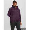 Kapuzensweatshirt "JJESTAR JJ SWEAT HOOD NOOS PLS", Herren, Gr. XXXL, lila (plum perfect), angeraute Sweatware, Obermaterial: 70% Baumwolle, 30% Polyester, JACK & JONES PLUSSIZE, bedruckt, modisch, comfort fit taillenbedeckt, Langarm Rippbündchen,...