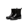 Chelseaboots TOMMY HILFIGER "FLAG HARDWARE RAINBOOT", Damen, Gr. 42, schwarz, Synthetik, unifarben, sportlich, Schuhe, Blockabsatz, Schlupfboots, Gummistiefel mit Logo-Emblem