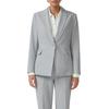 Jackenblazer S.OLIVER BLACK LABEL, Damen, Gr. 46, grau, Web, Obermaterial: 49% Polyester, 48% Viskose, 3% Elasthan. Futter: 100% Polyester, unifarben, casual, tailliert taillenbedeckt, Langarm Manschette, Blazer, mit Logo Detail