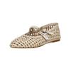 Riemchenballerina INUOVO "INUOVO Ballerinas Leder", Damen, Gr. 37, weiß kombi, Leder, casual, Schuhe