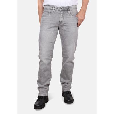 5-Pocket-Jeans HERO BY JOHN MEDOOX "Phoenix Denim BIG Season Straight Cut Stretch", Herren, Gr. 42, Länge 30, grau (lightgrau denim), Denim/Jeans, 98% Baumwolle, 2% Elasthan, casual, straight fit lang, Jeans, Straight Fit Casual Clean Wash Denim... Image
