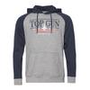 Kapuzenpullover TOP GUN "TG24037", Herren, Gr. 52 (L), grau, melange, navy, Obermaterial: 73% Baumwolle, 22% Polyester, 5% Viskose, Pullover