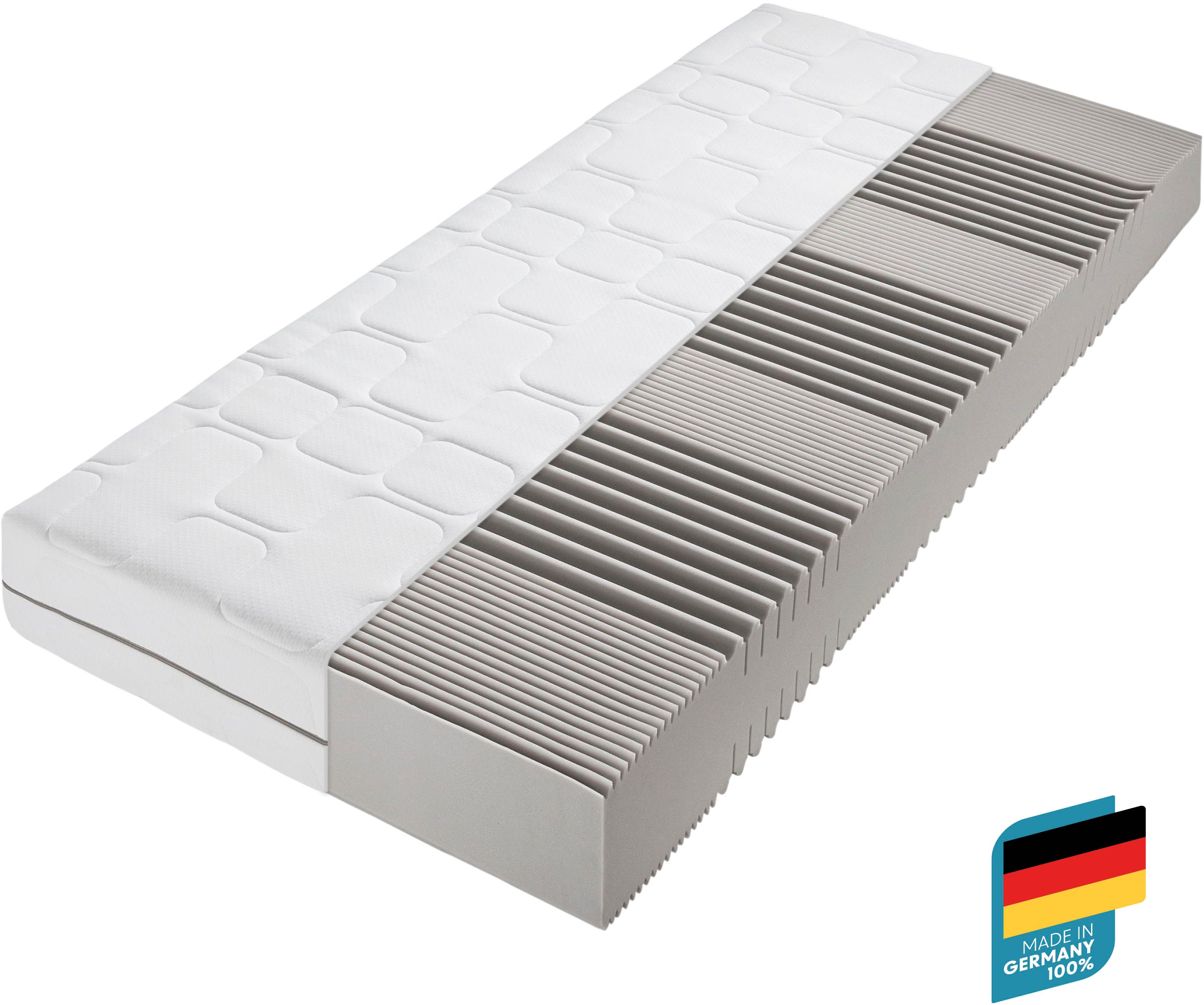 Komfortschaummatratze BECO "Grand Master, Matratze in 90x200 cm und weiteren Größen erhältlich", weiß, B:100cm H:26cm L:200cm, Bezug: 100% Polyester. Steppfüllung: 100% Polyester, Matratzen, Komfortschaummatratze, in 3 Härtegrade, Schlafen wie im...