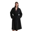 Wollmantel MARC O'POLO, Damen, Gr. 40, blau (deep night blau), Doubleface, Obermaterial: 50% Wolle, 50% Polyester, modisch, relaxed fit ca. Mitte Wade, Langarm, Mäntel, aus der DFB Travel Collection aus Doubleface