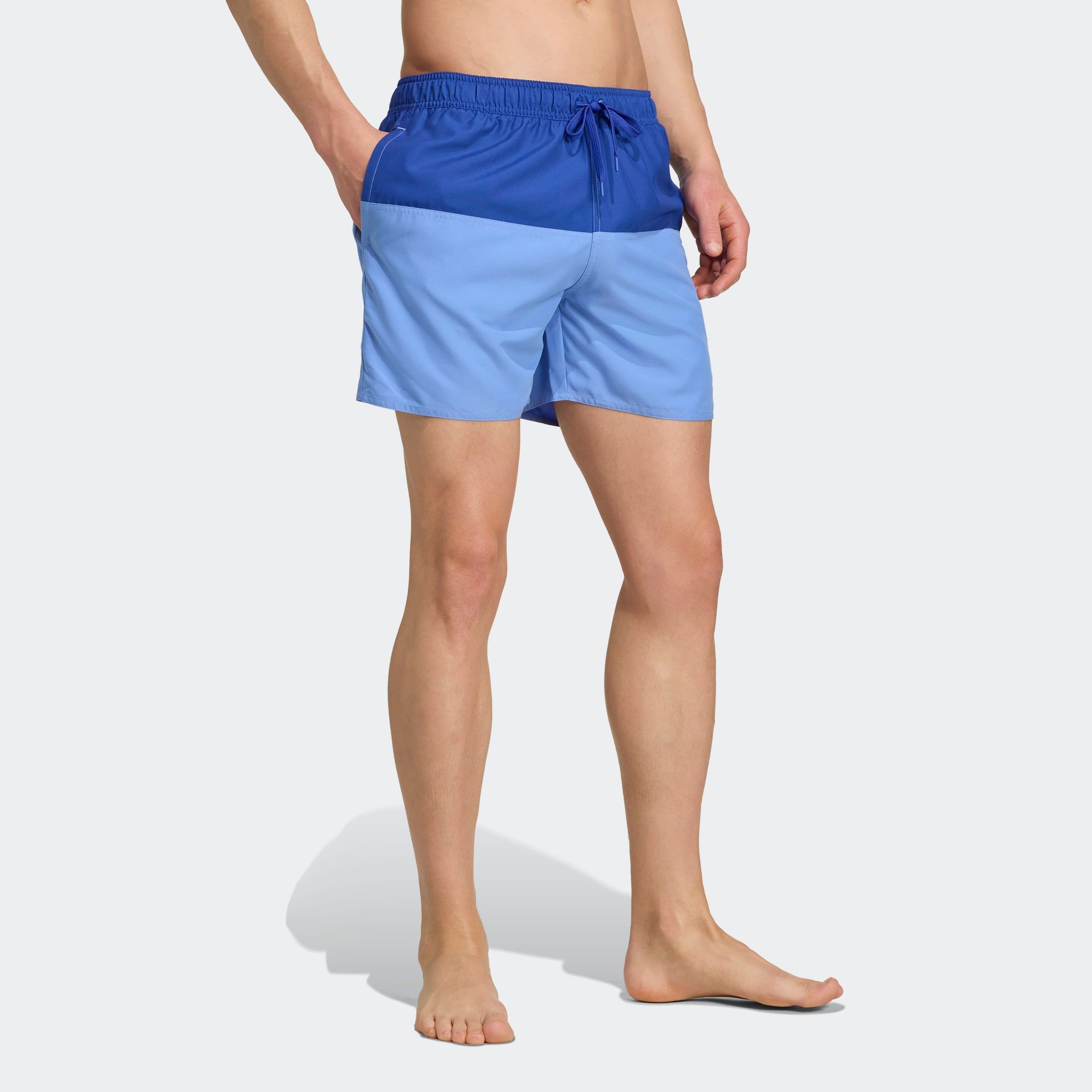 Badeshorts ADIDAS PERFORMANCE "CB SH 5INCH", Herren, Gr. XXL, N-Gr, blau (semi lucid blau, blau fusion), Obermaterial: 100% Polyester, Sportlich, Badehosen Image