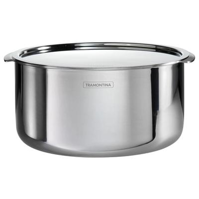 Utsava 5.75-Quart Tri-Ply Clad Stainless Steel Tope with Lid, Patila Pot, Silver