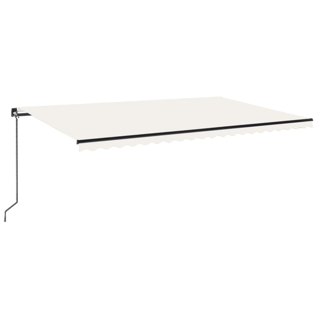 vidaXL Markise Manuell Einziehbar mit LED 500x300 cm Creme Image