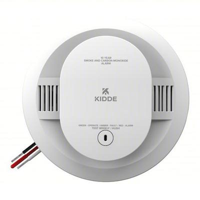 KIDDE CUAC10YFEX-V Smoke/Carbon Mono Alarm,Photoelectric
