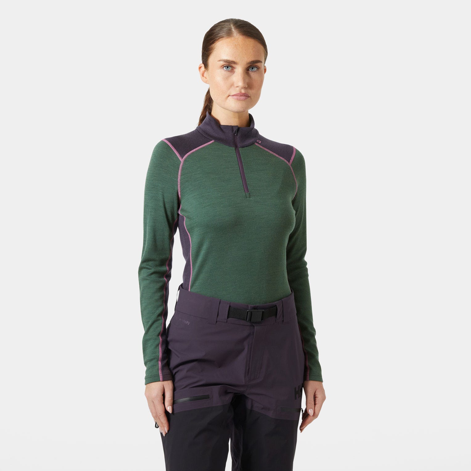 Helly Hansen Damen Lifa Merino Midweight Langarm-shirt Mit Halbreißverschluss L Image