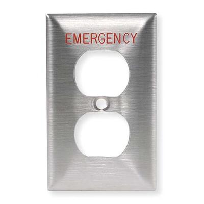 HUBBELL WIRING DEVICE-KELLEMS SS8MEV Duplex Receptacle Wall Plates and Box