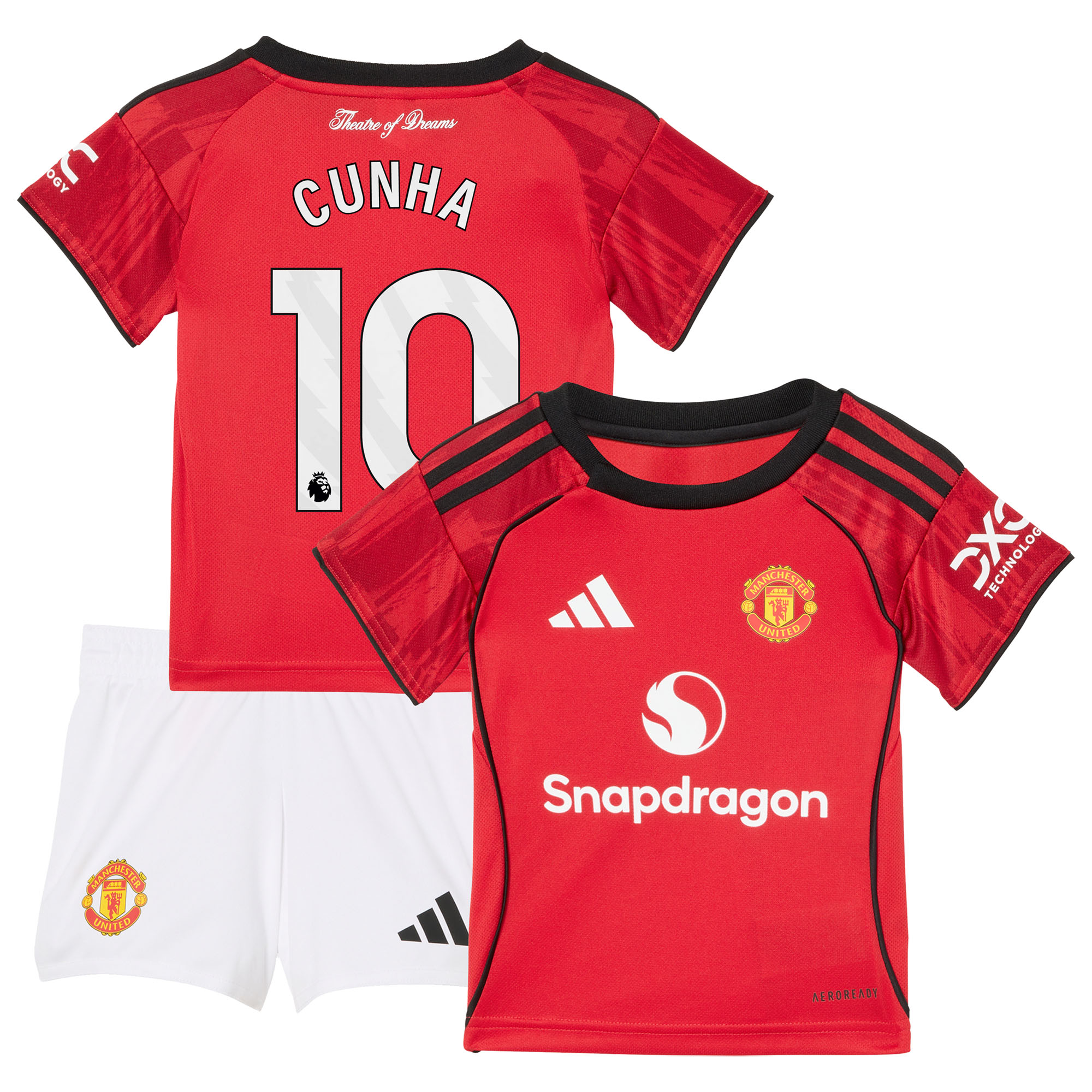 Manchester United adidas Home-Kit Baby 2025-26 mit Aufdruck Cunha 10 Image