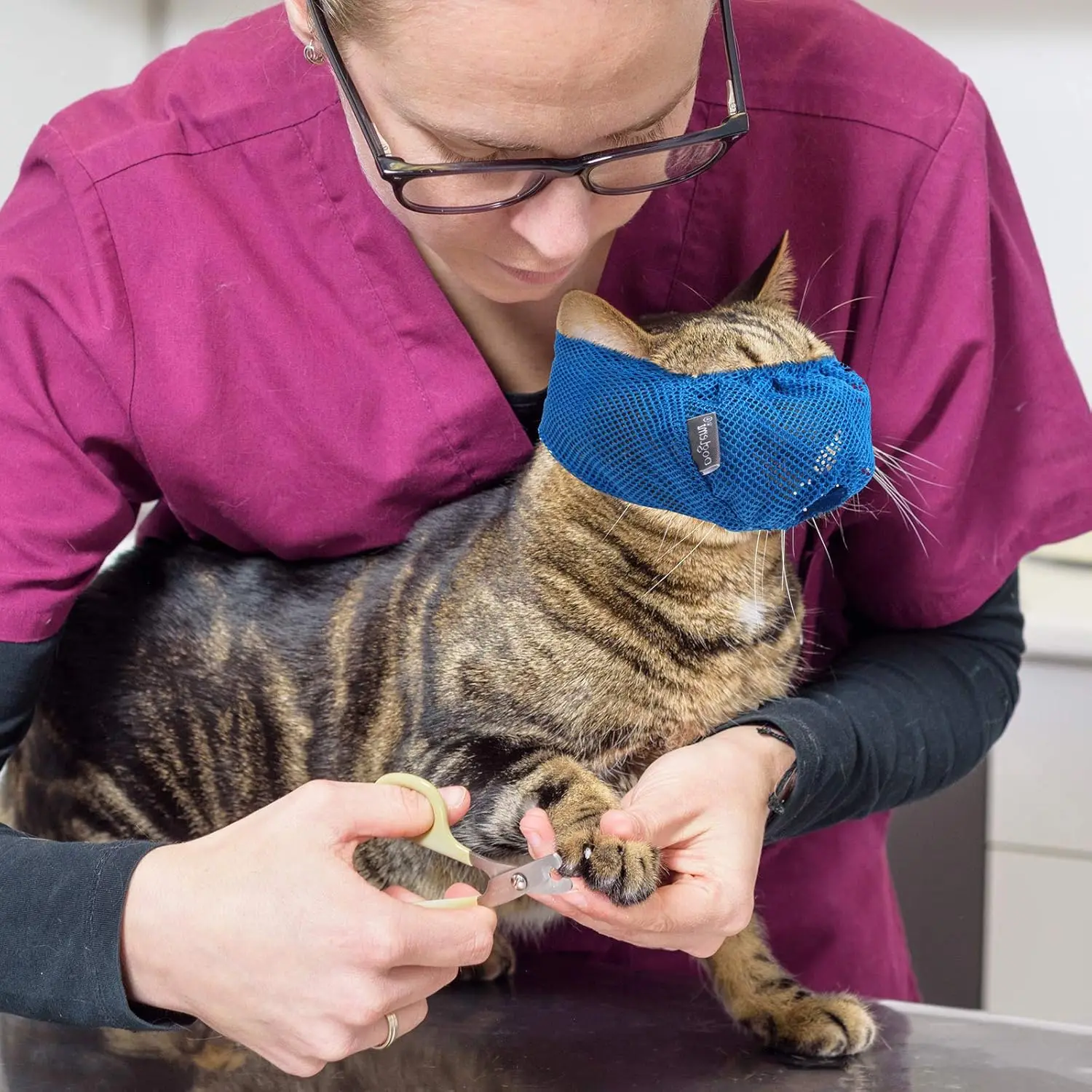 Haustier Katzen Anti Biss Maulkörbe Atmungsaktive Mesh Katze Reise Werkzeug Bad Schönheit Pflege Liefert Katze Bade Tasche Haustier Katze Maulkorb Procucts Image