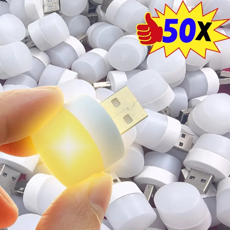 2-50Pcs Mini USB Nachtlicht LED Buch Leselampen Computer Mobile Power USB Plug-in Nacht Lampe Schlafzimmer augenschutz Lichter