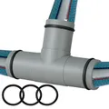 Connecteur de tuyau de piscine en forme de T, pompe à filtre, joint de tuyau, accessoires de piscine, connecteur de tuyau universel, 32mm, 1,25"