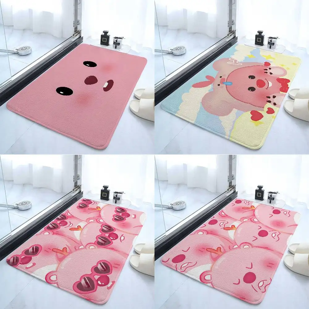 L-Loopy Cartoon-Bodenmatte, Bodenmatte, für Zuhause, Eingang, Schlafzimmer, Toilette, Badezimmer, Tür, saugfähig, rutschfest, Fußpolster Image