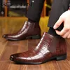 Luxus NEUE GRÖßE 39 ~ 48 Männer Chelsea Stiefel Marke Retro Formale Schuhe Bequeme Leder Stiefeletten Männer Mode Herren cowboy Stiefel