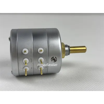 1PC EIZZ 2 Kanal Stereo 10K 25K 50K 100K 250K 24 Schritte Lautstärke Potentiometer LOG abgestufte Audio Abschwächer Für Hifi Audio DIY Image