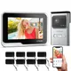 TMEZON Videocitofono WiFi a 2 fili, sistema citofonico con touchscreen da 7', 1080P, sblocco tramite app/scheda, rilevamento del movimento