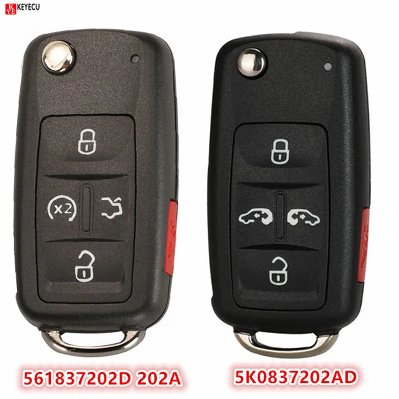 KEYECU für Volkswagen Beetle CC EOS Caravelle Multivan Sharan für Seat Alhambra Remote Key Fob 5K0837202AD 561837202D 561837202A Image