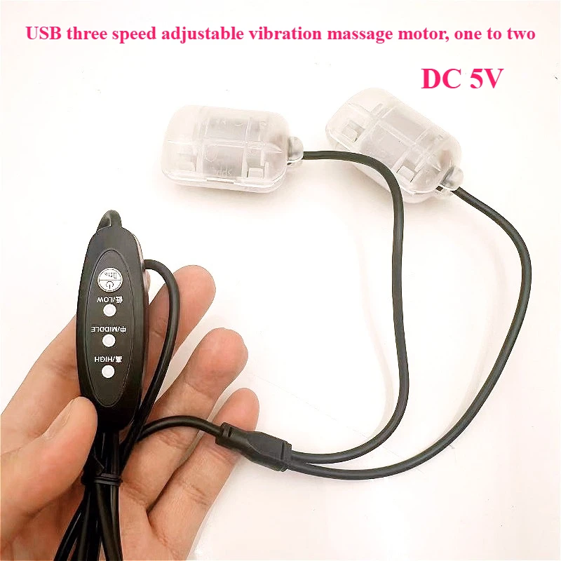 Motore per massaggio USB DC 5 V a 3 velocità, massaggiatore vibrante a doppia/testa singola per cuscino/cuscino/vita - Basso rumore e durevole
