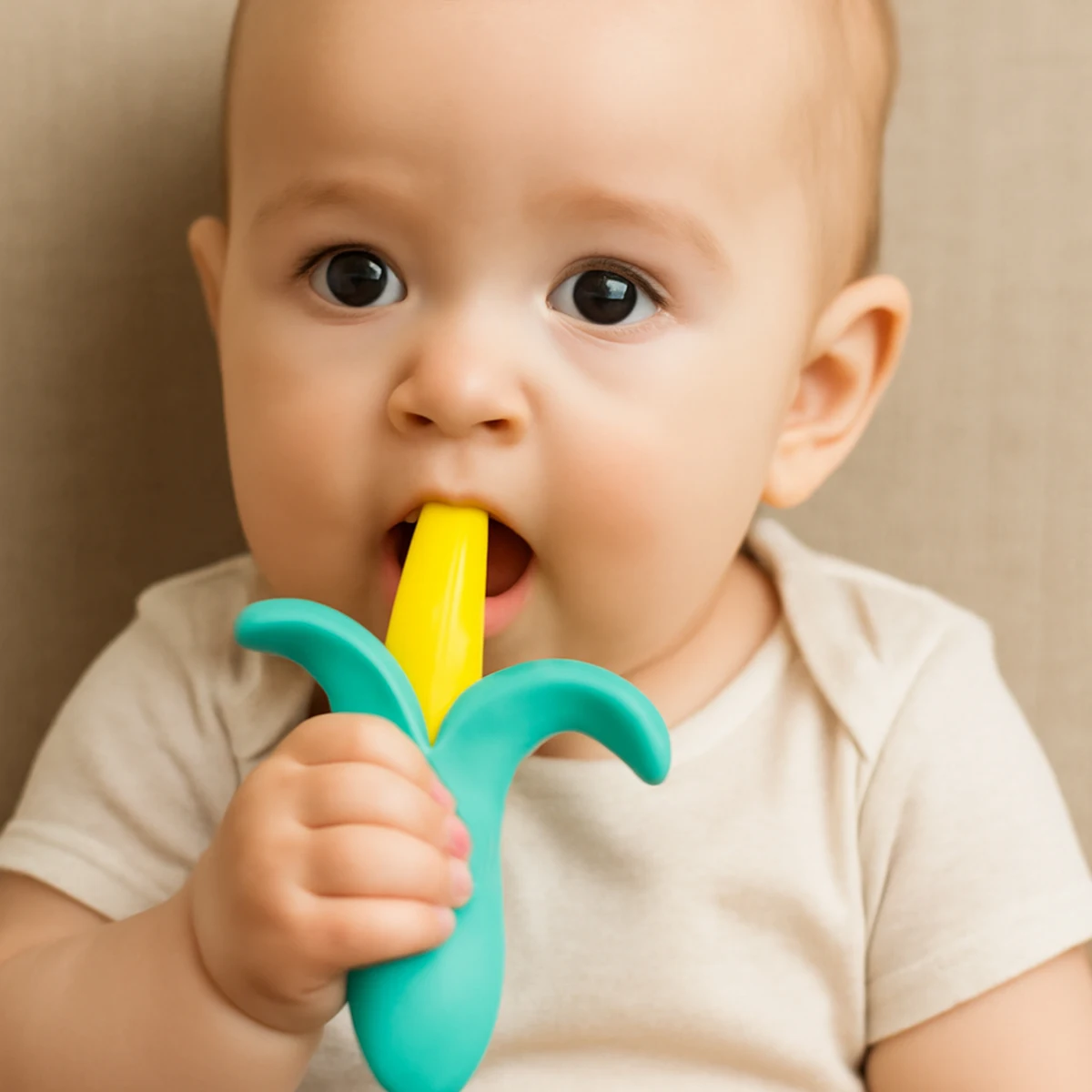 Mama und Engel sicher BPA frei Zahnen Baby Spielzeug Silikon Beißring Mais Training Zahnbürste Kauen Zahnpflege Zahnbürste Baby Geschenk Image