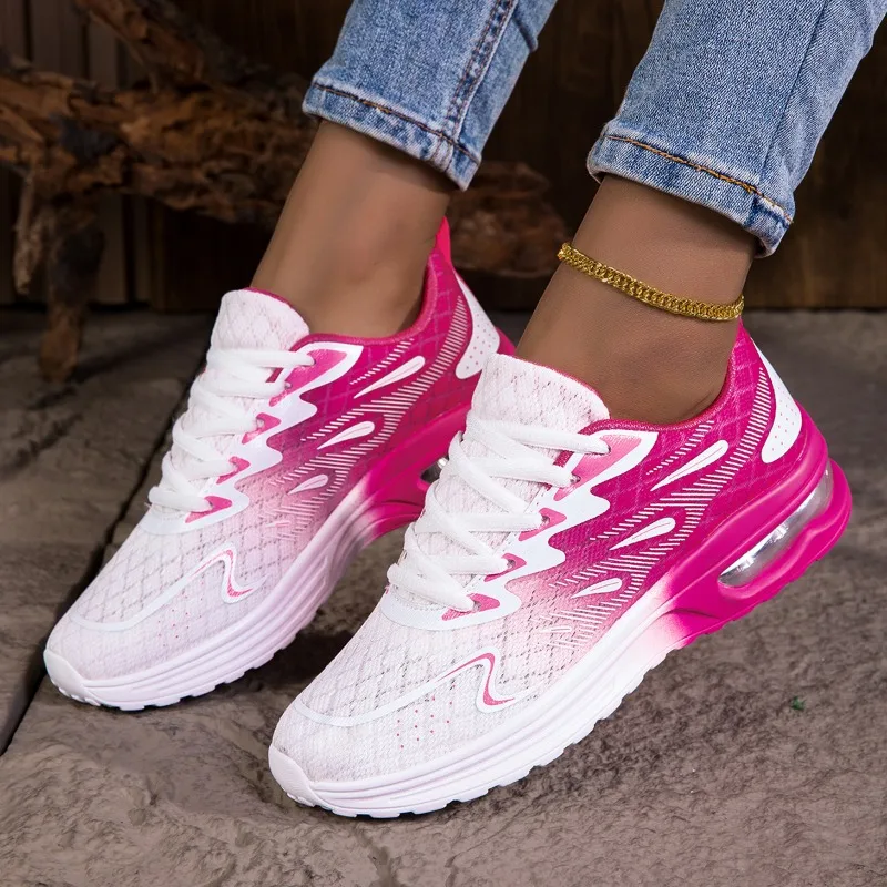 YRZL Damen-Sneaker, atmungsaktiv, leicht, Laufschuhe, rutschfest, verschleißfest, bequem, Damen-Wanderschuhe Image