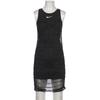 Nike Damen Kleid, Gr. 34, grau, Elasthan, Baumwolle, Synthetik