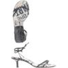 Fornarina Damen Sandale, Gr. 38, schwarz, Leder