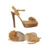 Eva Turner Damen Sandale, Gr. 4, braun, Leder