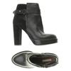 H&M Damen Stiefelette, Gr. 37, schwarz, Leder