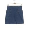 A.p.c. Damen Rock, Gr. 40, blau, Baumwolle