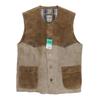 Meindl Herren Weste, Gr. 54, beige, Baumwolle, Leder