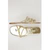 Zara Damen Sandale, Gr. 40, gold, kein Etikett