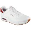 Sneaker SKECHERS "UNO - HARRY KANE", Herren, Gr. 48,5, rot (weiß, weinrot), Lederimitat, casual, Schuhe, Keilsneaker, Sneaker mit Luftkissen