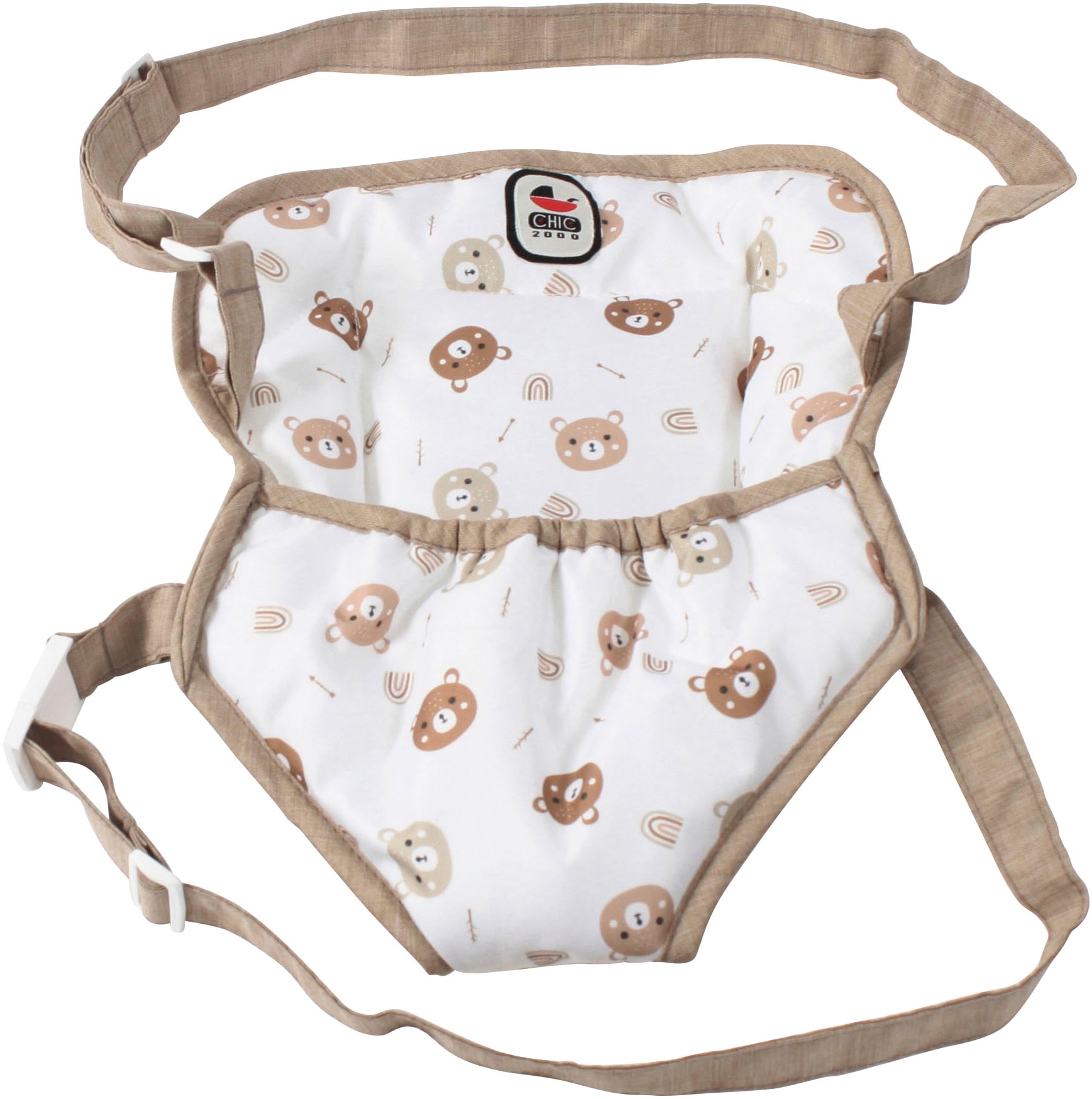 Puppen Bauchtrage CHIC2000 "Bärchen", rosa (bärchen beige), Puppenausstattungen, KinderB:33cm H:25cm T:2cm, Polyester, B:33cm H:25cm T:2cm