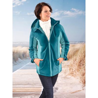 Funktionsjacke CLASSIC BASICS, Damen, Gr. 40, grün (petrol, wintertürkis), 100% Polyester, gemustert, mehrfarbig, Langarm, Jacken Image