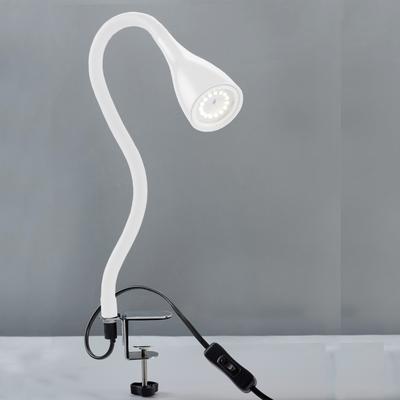 B.K.LICHT LED Klemmleuchte "Sirius", weiß, B:5,5cm H:60cm, Lampen, LED Tischleuchte dimmbar Schreibtisch Büroleuchte Nachttisch-Lampe Image