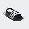 Badesandale ADIDAS SPORTSWEAR "ESTRAP KIDS ADILETTE", Gr. 28, schwarz-weiß (core schwarz, cloud weiß, core schwarz), Textil, Synthetik, sportlich, Schuhe