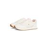 Plateausneaker TOMMY HILFIGER "LEATHER RUNNER", Damen, Gr. 37, grau (sanftes weiß, grau), Nappaleder, sportlich, Schuhe, Freizeitschuh, Halbschuh, Schnürschuh mit TH-Schmuckelement
