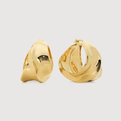 Gold Nomade Bold Medium Hoops