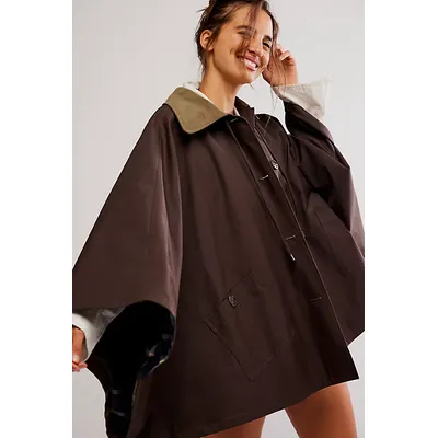 Bailey Cape Jacket at Free People in Italian Mocha, Size: XS/S