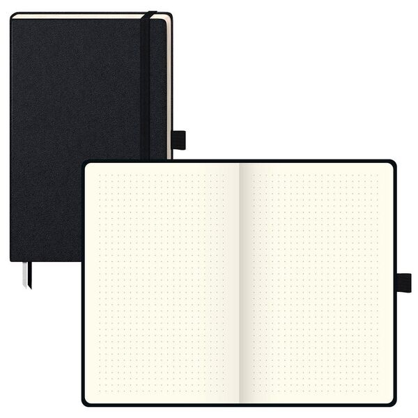 Brunnen Notizbuch »KOMPAGNON« Punktraster A5 192 Seiten schwarz