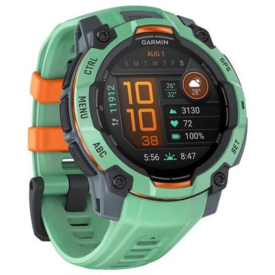 GARMIN Smartwatch GARMIN Instinct 3 AMOLED 45 mm grün, schwarz